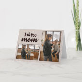 "Love You Mom" Op maat gemaakte foto's Vouwbare ke Feestdagen Kaart (Voorkant)