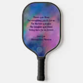 Love You MOM Paarse Moederdag Foto Pickleball Paddle (Achterkant)