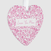 LOVE YOU MOM Pink Waterverf Art Heart Keepsake Ornament (voorkant)