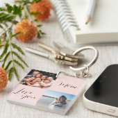 "Love you Mom" sentimentele foto cadeau voor moede Sleutelhanger (Voorkant Rechts)