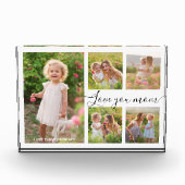 Love You Mom Typografie Moederdag Fotocollage Fotoblokken (Voorkant)