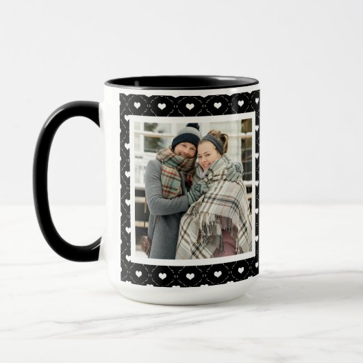 "Love You More" Aangepaste foto en liefdesgedicht Mok (Links)