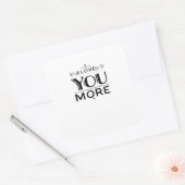 Love You More Artistic Design Style  Vierkante Sticker (Envelop)