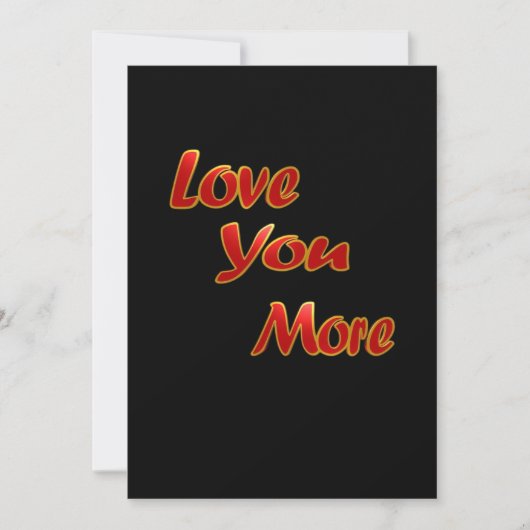 Love You More Balanced Visual Design  Feestdagenkaart (Voorkant)