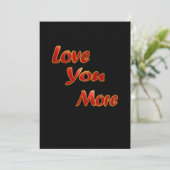 Love You More Balanced Visual Design  Feestdagenkaart (Staand voorkant)