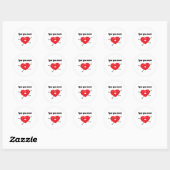 Love You More Balanced Visual Style  Ronde Sticker (Vel)