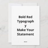 Love You More Bold Red Romantic Typography  Feestdagenkaart (Achterkant)