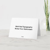 Love You More Bold Red Romantic Typography  Kaart (Achterkant)