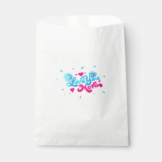 Love You More Clean Typography Style  Bedankzakje (Voorkant)