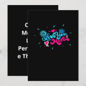 Love You More Clean Typography Style  Feestdagenkaart (Voorkant / Achterkant)