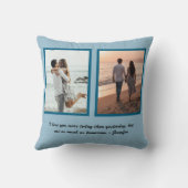 Love You More Coastal Beach Photo Collage Kussen (Achterkant)