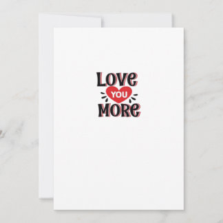 Love You More Creatieve Stijl Ontwerp Feestdagenkaart