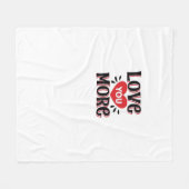 Love You More Creatieve Stijl Ontwerp Fleece Deken (Voorkant (Horizontaal))