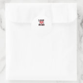 Love You More Creatieve Stijl Ontwerp Ronde Sticker (Tas)