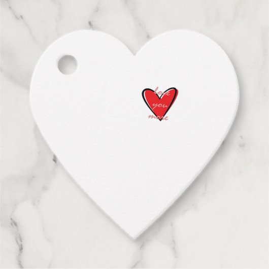 Love You More Creative Minimal Style Bedankjes Labels (Voorkant)