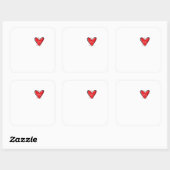 Love You More Creative Minimal Style Vierkante Sticker (Vel)