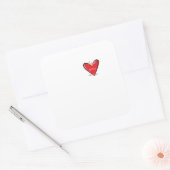 Love You More Creative Minimal Style Vierkante Sticker (Envelop)
