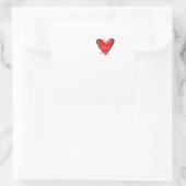 Love You More Creative Minimal Style Vierkante Sticker (Tas)