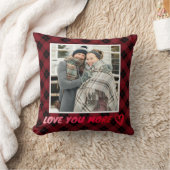 "Love You More" Custom Photo and Love Poem Kussen (Deken)