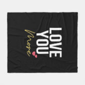 Love You More Elegant Style  Fleece Deken (Voorkant (Horizontaal))