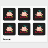 Love You More Elegant Style  Vierkante Sticker (Vel)