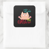 Love You More Elegant Style  Vierkante Sticker (Tas)