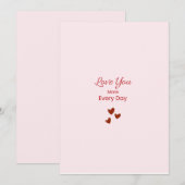 Love You More Every Day Greeting Card Feestdagenkaart (Voorkant / Achterkant)