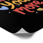 Love You More Expressieve Kunst  Poster (Hoek)