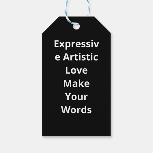 Love You More Expressive Art  Cadeaulabel (Achterkant)