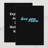 Love You More Expressive Art Feestdagenkaart (Voorkant / Achterkant)