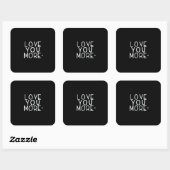 Love You More Galaxy Cosmic Aesthetic  Vierkante Sticker (Vel)