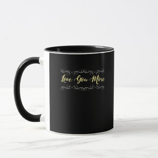Love You More Heartfelt Modern Design  Mok (Links)