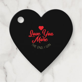 Love You More I Win Funny Valentines Style  Bedankjes Labels
