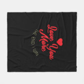 Love You More I Win Funny Valentines Style  Fleece Deken (Voorkant (Horizontaal))