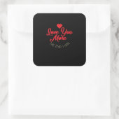 Love You More I Win Funny Valentines Style Vierkante Sticker (Tas)