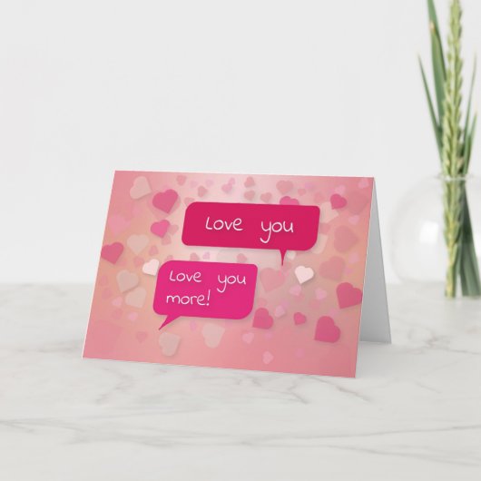 LOVE YOU MORE, LOVE CARD BEDANKKAART (Voorkant)