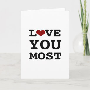 Love You More Love You Most Hartelijke Stijl  Kaart