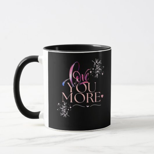 Love You More Minimaal Design  Mok (Links)