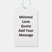 Love You More Minimal Design Cadeaulabel (Achterkant)