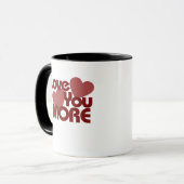 Love You More Minimal Design  Mok (Voorkant links)