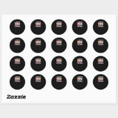 Love You More Minimal Design  Ronde Sticker (Vel)