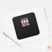 Love You More Minimal Design  Vierkante Sticker (Envelop)
