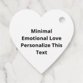 Love You More Minimal Heartfelt Design  Bedankjes Labels (Achterkant)