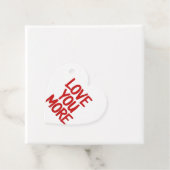 Love You More Minimal Heartfelt Design  Bedankjes Labels (In situ)