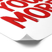 Love You More Minimal Heartfelt Design  Poster (Hoek)