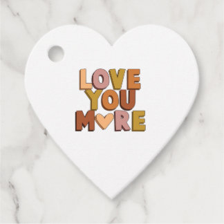 Love You More Minimal Romantic Style Bedankjes Labels