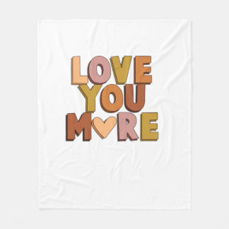 Love You More Minimal Romantic Style Fleece Deken
