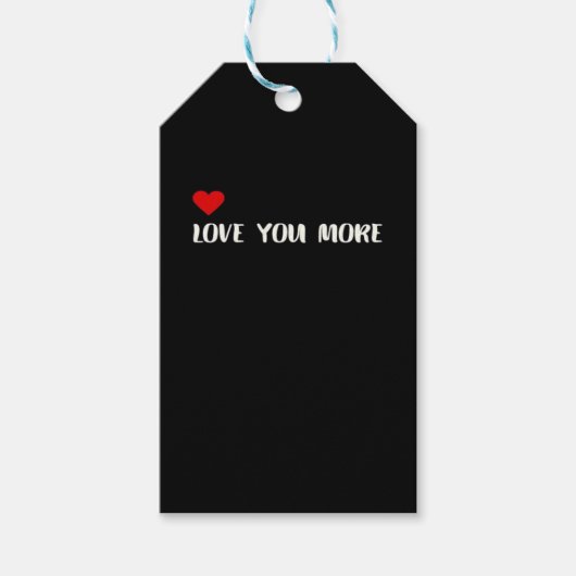 Love You More Minimalist Love Quote  Cadeaulabel (Voorkant)