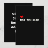 Love You More Minimalist Love Quote Feestdagenkaart (Voorkant / Achterkant)