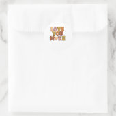 Love You More Minimalistische Romantische Stijl  Ronde Sticker (Tas)